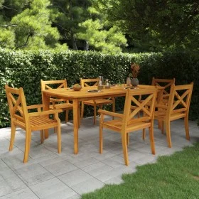 Solid acacia wood garden table 200x100x75 cm by vidaXL, Garden tables - Ref: Foro24-310304, Price: 252,54 €, Discount: %