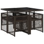 Set comedor de jardín 5 piezas y cojines ratán sintético marrón de , Conjuntos de jardín - Ref: Foro24-3210717, Precio: 269,4...