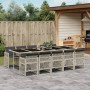 Set de comedor de jardín 11 pzas y cojines ratán sintético gris de , Conjuntos de jardín - Ref: Foro24-3210755, Precio: 730,0...