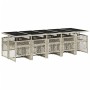 Set de comedor de jardín 11 pzas y cojines ratán sintético gris de , Conjuntos de jardín - Ref: Foro24-3210755, Precio: 730,0...
