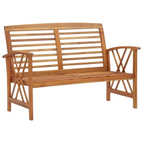 Banco de jardín de madera maciza de acacia 119 cm de vidaXL, Bancos de jardín - Ref: Foro24-310269, Precio: 124,17 €, Descuen...