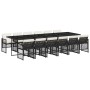 Set comedor de jardín con cojines 13 pzas ratán sintético negro de , Conjuntos de jardín - Ref: Foro24-3210762, Precio: 811,3...