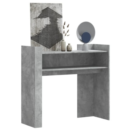 Mesa consola de madera de ingeniería gris hormigón 100x35x90 cm de , Mesas auxiliares - Ref: Foro24-848468, Precio: 64,67 €, ...