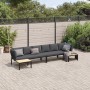 Set de sofás de jardín con cojines 4 piezas aluminio negro de , Conjuntos de jardín - Ref: Foro24-3283697, Precio: 676,33 €, ...
