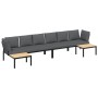 Set de sofás de jardín con cojines 4 piezas aluminio negro de , Conjuntos de jardín - Ref: Foro24-3283697, Precio: 676,33 €, ...
