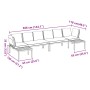 Set de sofás de jardín con cojines 4 piezas aluminio negro de , Conjuntos de jardín - Ref: Foro24-3283697, Precio: 676,33 €, ...