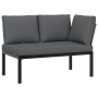 Set de sofás de jardín con cojines 5 piezas aluminio negro de , Conjuntos de jardín - Ref: Foro24-3283681, Precio: 783,33 €, ...
