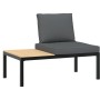 Set de sofás de jardín con cojines 3 piezas aluminio negro de , Conjuntos de jardín - Ref: Foro24-3283704, Precio: 373,94 €, ...