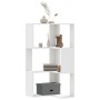 Estantería de esquina 3 niveles madera blanco 50x50x102 cm de , Librerías y estanterías - Ref: Foro24-852591, Precio: 55,45 €...