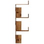 Estantería de pared de esquina madera envejecida 45x45x147 cm de , Estantes y estanterías - Ref: Foro24-852643, Precio: 57,46...