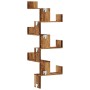 Estantería de pared de esquina madera envejecida 45x45x147 cm de , Estantes y estanterías - Ref: Foro24-852643, Precio: 57,46...