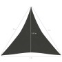Toldo de vela HDPE gris antracita 160 g/m² 3x3x3 m de vidaXL, Sombrillas - Ref: Foro24-311087, Precio: 18,91 €, Descuento: %