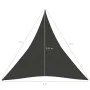 Toldo de vela HDPE gris antracita 160 g/m² 3x3x3 m de vidaXL, Sombrillas - Ref: Foro24-311087, Precio: 19,02 €, Descuento: %