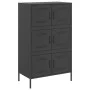 Aparador de acero negro 68x39x113 cm de , Aparadores - Ref: Foro24-842958, Precio: 141,24 €, Descuento: %