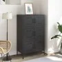 Aparador de acero negro 68x39x113 cm de , Aparadores - Ref: Foro24-842958, Precio: 141,24 €, Descuento: %