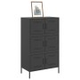 Aparador de acero negro 68x39x113 cm de , Aparadores - Ref: Foro24-842958, Precio: 142,86 €, Descuento: %