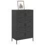 Aparador de acero negro 68x39x113 cm de , Aparadores - Ref: Foro24-842958, Precio: 141,24 €, Descuento: %