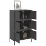Aparador de acero negro 68x39x113 cm de , Aparadores - Ref: Foro24-842958, Precio: 141,24 €, Descuento: %