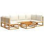 Set de sofás de jardín con cojines 7 pzas madera maciza acacia de , Conjuntos de jardín - Ref: Foro24-3278932, Precio: 733,85...