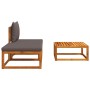 Set de sofás de jardín con cojines 3 pzas madera maciza acacia de , Sofás de exterior - Ref: Foro24-4008162, Precio: 241,61 €...