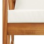 Banco de jardín con cojines 119 cm madera maciza de acacia de vidaXL, Bancos de jardín - Ref: Foro24-310270, Precio: 177,34 €...