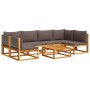 Set de sofás de jardín con cojines 7 pzas madera maciza acacia de , Sofás de exterior - Ref: Foro24-3278840, Precio: 756,98 €...