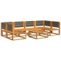 Set de sofás de jardín con cojines 7 pzas madera maciza acacia de , Sofás de exterior - Ref: Foro24-3278840, Precio: 756,98 €...