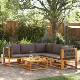 Set de sofás de jardín con cojines 6 pzas madera maciza acacia by , Outdoor sofas - Ref: Foro24-3278828, Price: 661,07 €, Dis...