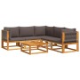 Set de sofás de jardín con cojines 6 pzas madera maciza acacia de , Sofás de exterior - Ref: Foro24-3278828, Precio: 669,12 €...
