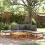 Set de sofás de jardín con cojines 6 pzas madera maciza acacia by , Outdoor sofas - Ref: Foro24-3278823, Price: 547,13 €, Dis...