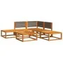 Set de sofás de jardín con cojines 6 pzas madera maciza acacia by , Outdoor sofas - Ref: Foro24-3278823, Price: 547,13 €, Dis...
