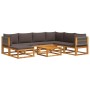 Set de sofás de jardín con cojines 8 pzas madera maciza acacia de , Sofás de exterior - Ref: Foro24-3278835, Precio: 861,40 €...