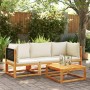 Set de sofás de jardín con cojines 3 pzas madera maciza acacia de , Conjuntos de jardín - Ref: Foro24-3278877, Precio: 332,96...