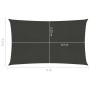 Toldo de vela gris antracita HDPE 160 g/m² 2,5x5 m de vidaXL, Sombrillas - Ref: Foro24-311071, Precio: 40,04 €, Descuento: %