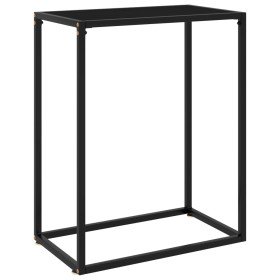 Mesa consola vidrio templado negro 60x35x75 cm en Mesas auxiliares | Comprar online en Foru.es