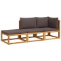 Set de sofás de jardín con cojines 3 pzas madera maciza acacia de , Conjuntos de jardín - Ref: Foro24-3278913, Precio: 299,58...
