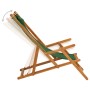 Silla de playa plegable madera maciza de eucalipto y tela verde de vidaXL, Sillas de jardín - Ref: Foro24-310312, Precio: 79,...