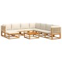 Set de sofás de jardín con cojines 9 pzas madera maciza acacia de , Conjuntos de jardín - Ref: Foro24-3278930, Precio: 992,56...