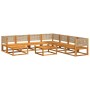 Set de sofás de jardín con cojines 9 pzas madera maciza acacia de , Conjuntos de jardín - Ref: Foro24-3278930, Precio: 992,56...