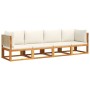 Set sofás de jardín con cojines 4 pzas madera maciza de acacia de , Conjuntos de jardín - Ref: Foro24-3278924, Precio: 466,75...