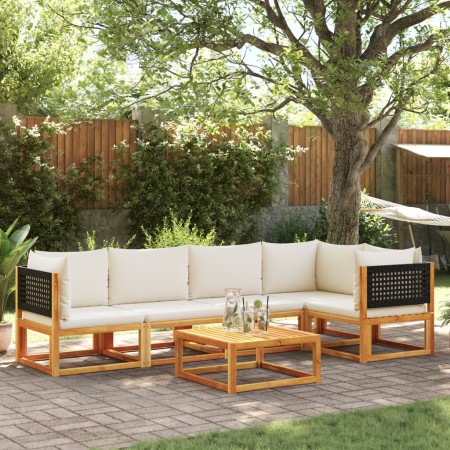 Set de sofás de jardín con cojines 6 pzas madera maciza acacia de , Conjuntos de jardín - Ref: Foro24-3278875, Precio: 608,68...
