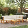 Set de sofás de jardín con cojines 6 pzas madera maciza acacia de , Conjuntos de jardín - Ref: Foro24-3278875, Precio: 608,68...