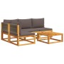Set de sofás de jardín con cojines 5 pzas madera maciza acacia de , Sofás de exterior - Ref: Foro24-3278842, Precio: 506,13 €...