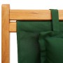Silla de playa plegable madera maciza de eucalipto y tela verde de vidaXL, Sillas de jardín - Ref: Foro24-310312, Precio: 79,...