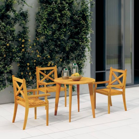 Sillas de comedor de jardín 3 uds madera maciza de acacia de vidaXL, Sillas de jardín - Ref: Foro24-310306, Precio: 218,25 €,...