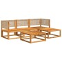 Set de sofás de jardín con cojines 5 pzas madera maciza acacia de , Conjuntos de jardín - Ref: Foro24-3278918, Precio: 499,52...