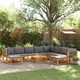 Gartensofa-Set mit 11 Teilen, massives Akazienholz, inklusive Kissen. von , Outdoor-Sofas - Ref: Foro24-3278837, Preis: 1,00 ...