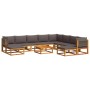Set de sofás de jardín con cojines 11 pzas madera maciza acacia de , Sofás de exterior - Ref: Foro24-3278837, Precio: 1,00 €,...
