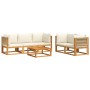 Set de sofás de jardín con cojines 6 pzas madera maciza acacia de , Sofás de exterior - Ref: Foro24-3278856, Precio: 718,53 €...