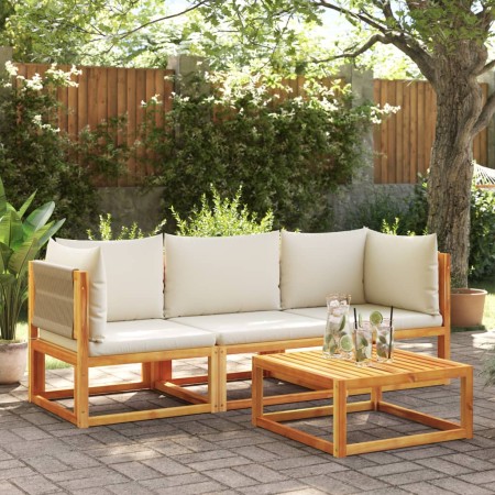 Set de sofás de jardín con cojines 3 pzas madera maciza acacia de , Sofás de exterior - Ref: Foro24-3278854, Precio: 381,45 €...